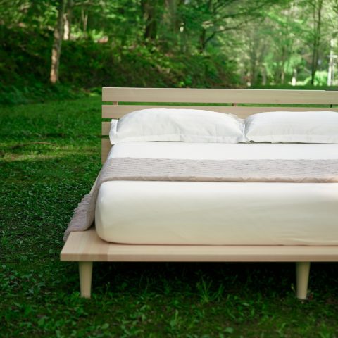 Yunagi Solid Hinoki Bed | ベッドフレーム