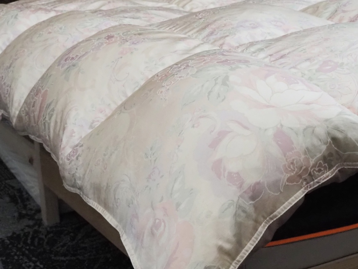 羽毛 布団 メンテナンス リフォーム 作り替え 婚礼 30年以上 シルク 山甚 ダブルサイズ プレミアムウォッシュ 羽毛診断 無料 相談 集配無料 ダウンプロフェッサー 一級寝具技能士 京都 亀屋寝装センター