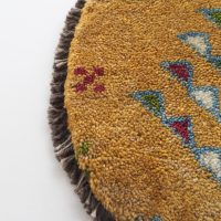 ギャッベ | 座布団サイズ(円形) 38×38cm 生命の樹 井戸 イラン #CC-156