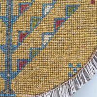 ギャッベ | 座布団サイズ(円形) 38×38cm 生命の樹 井戸 イラン #CC-156