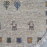 ギャッベ | 座布団サイズ(円形) 39×39cm 生命の樹 鹿 イラン #CC-157