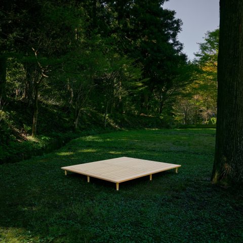 Yunagi Solid Hinoki Minimalist Bed | ベッドフレーム (ヘッド無)