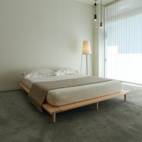 Yunagi Solid Hinoki Minimalist Bed | ベッドフレーム (ヘッド無)