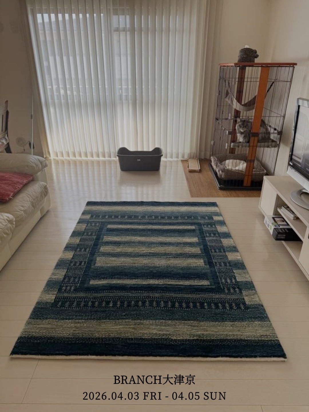 ギャッベ ゾランヴァリ ゾランバリ マツコの知らない世界 ペルシャ絨毯の世界 ギャッベ展 絨毯 ラグ カーペット トライバルラグ キリム シラーズ オールド ギャッベラグ バルーチ トルクメン 手織り絨毯 マット おしゃれ 厚手 北欧 ウール 通年 イラン カシュガイ族 玄関マット キッチンマット 薪ストーブ 新築 住宅リフォーム 住宅展示場 インテリア 滋賀 BRANCH 大津 ブランチ 亀屋寝装センター